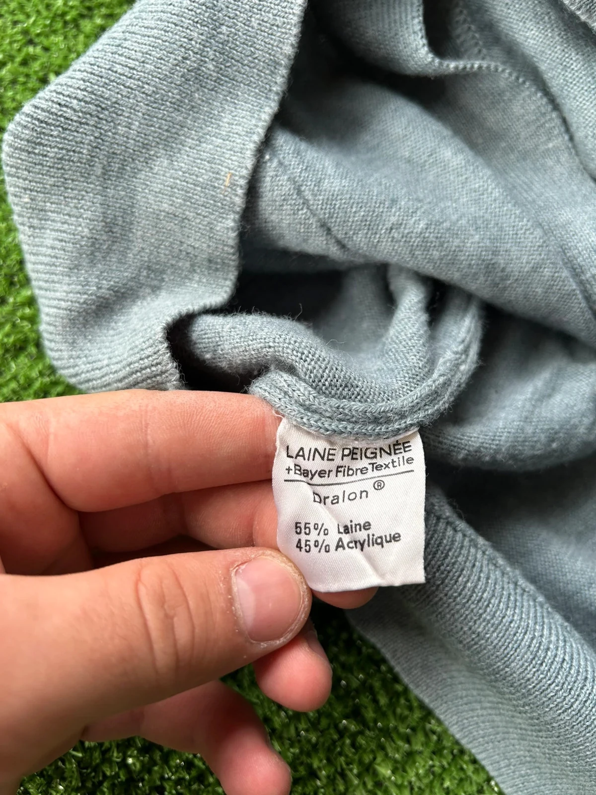 Cardigan gris vintage de lana peinada talla 4 / L – photo 9